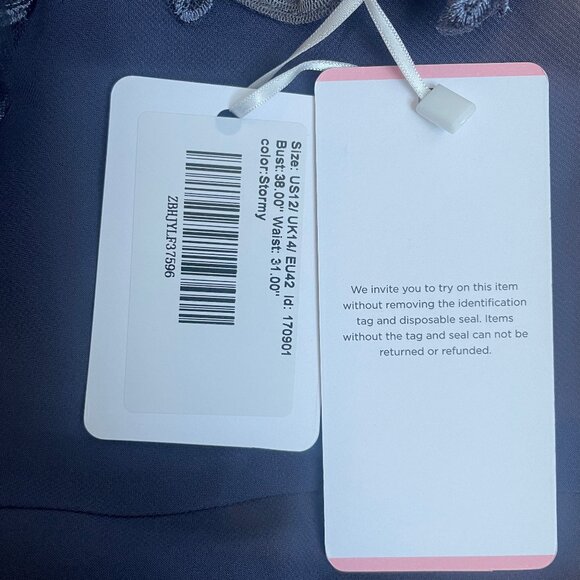 JJ's House Stormy Blue Lace Cocktail Dress - Size 12 (NWT) - Picture 10 of 10